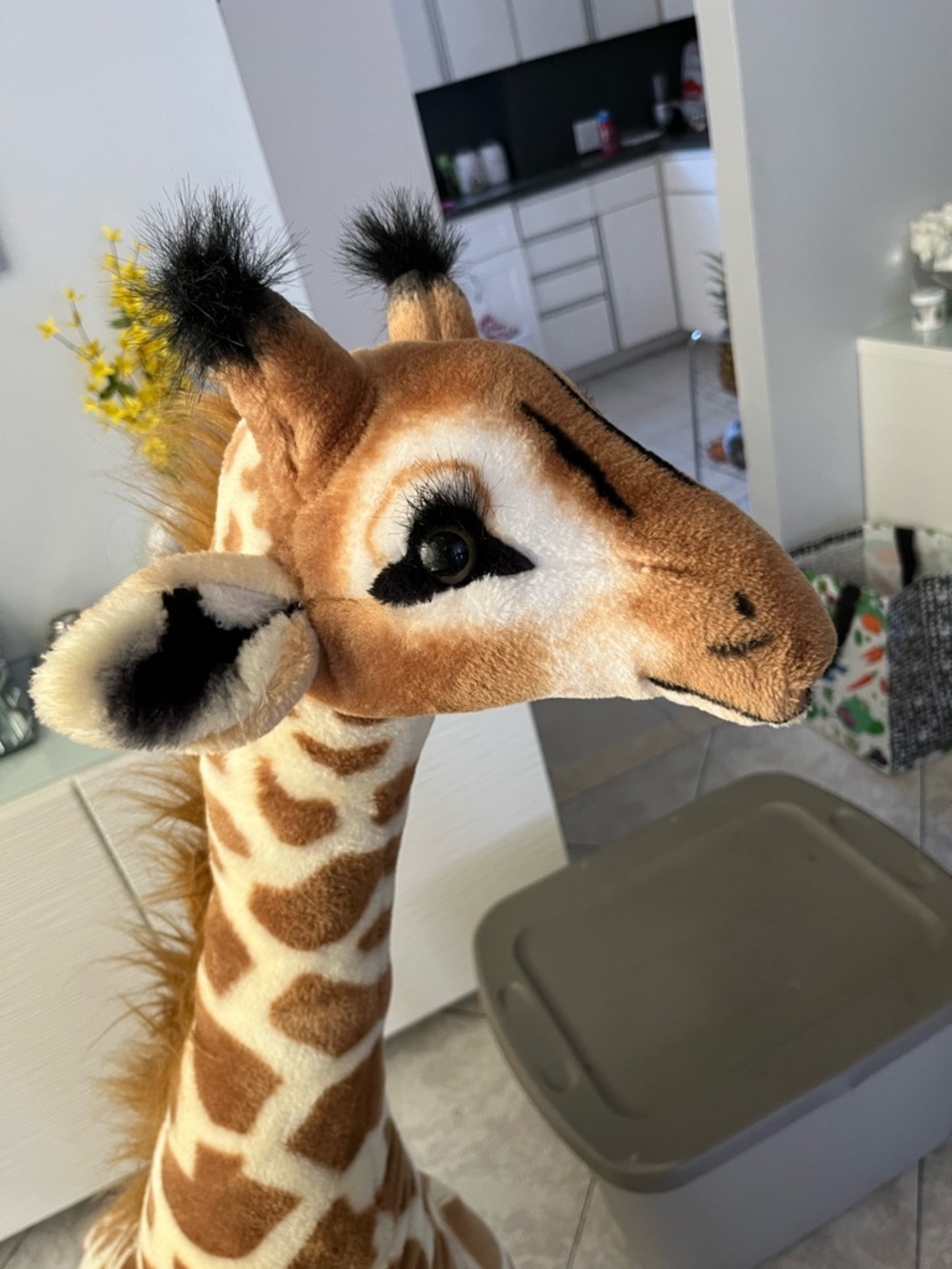 Melissa & Doug Plush Giraffe in Brown and White with Black Accents - Picture 4 of 5